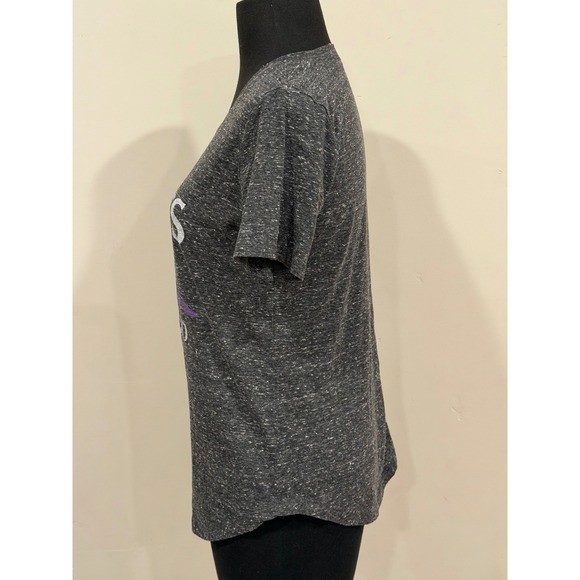 The Beatles Abbey Road Graphic V-neck T-shirt Women Small Grey heather music Y2K - Picture 4 of 7